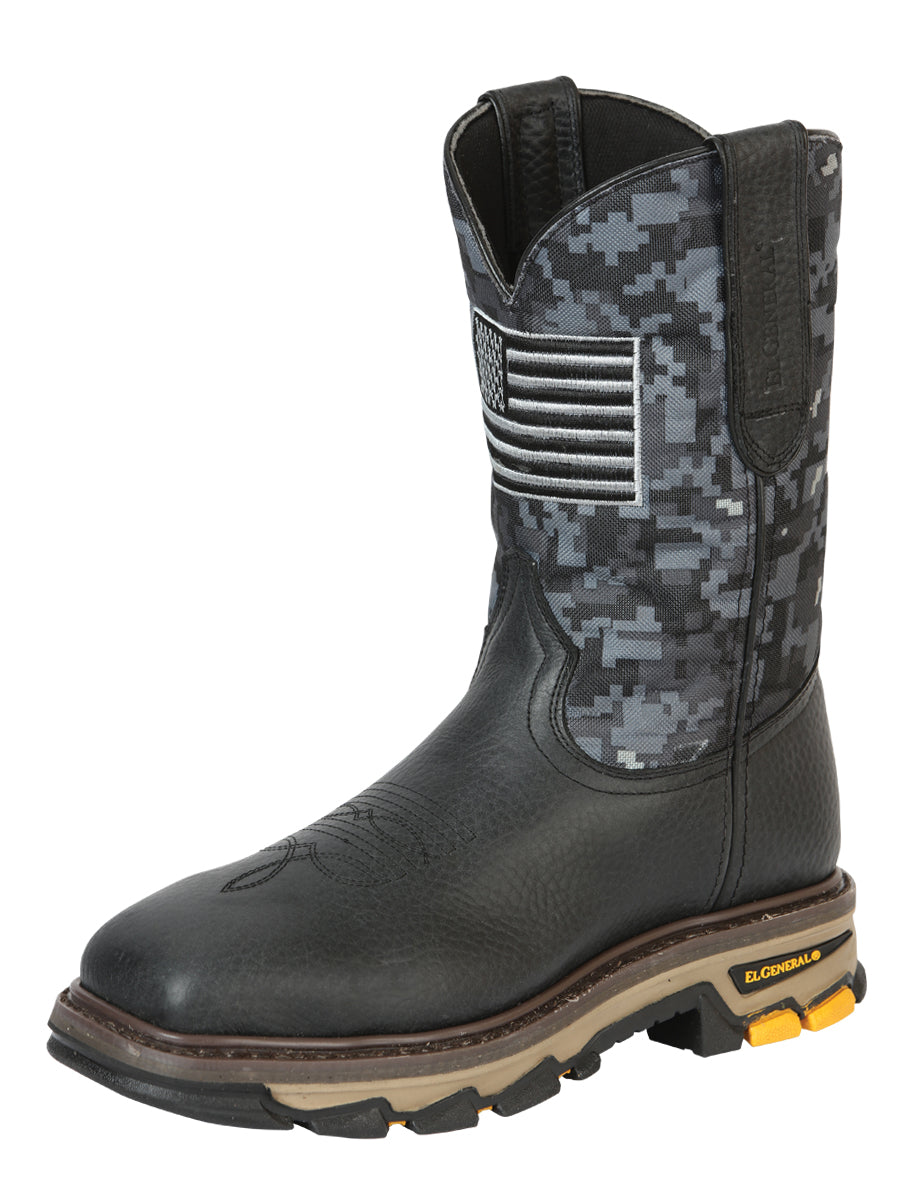 El General Men’s Steel Toe Work Boot - Bull Fight Leather - Black
 
 44774